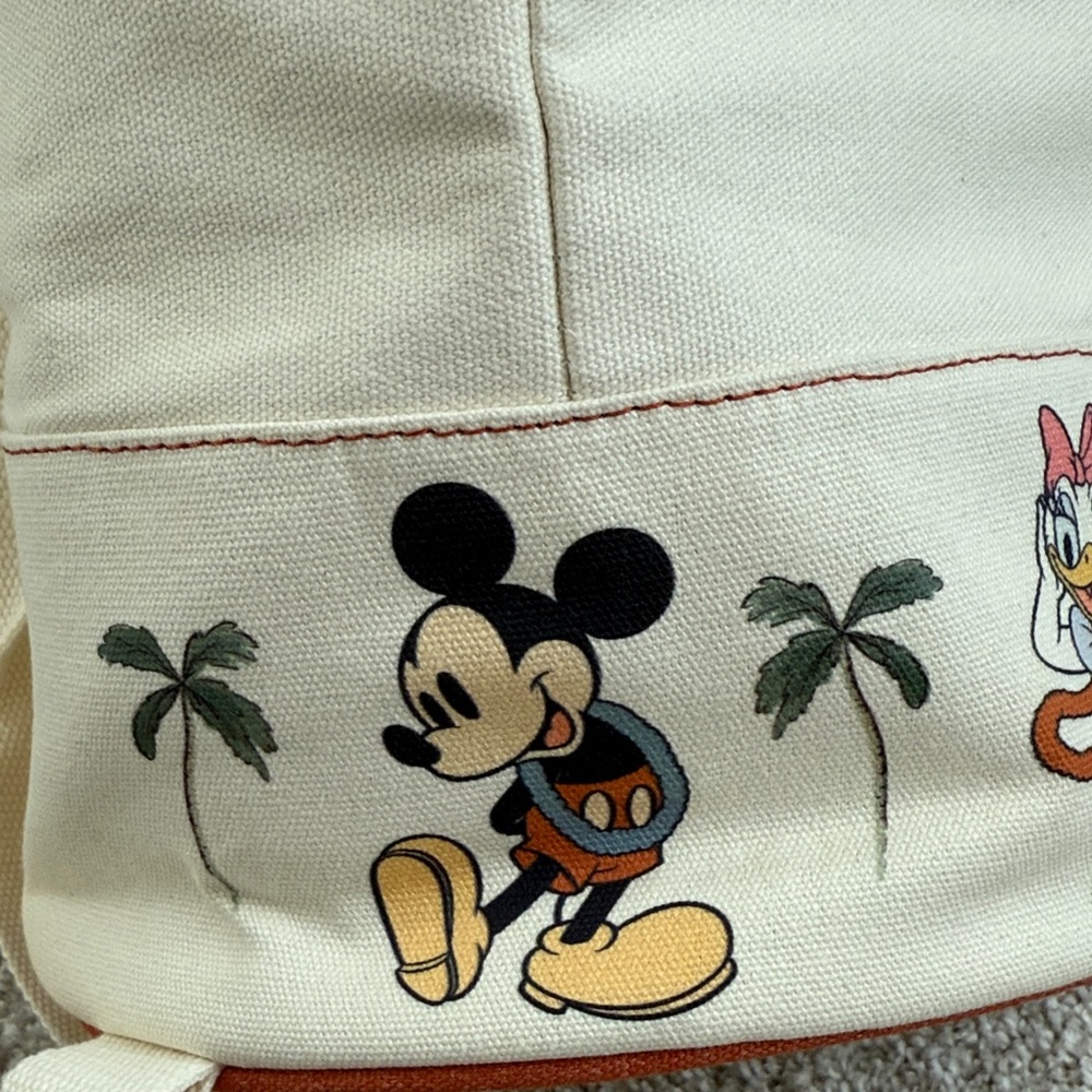 Zara Home x Disney Canvas Drawstring Bucket Bag with Disney Hula Characters - Picture 5 of 14